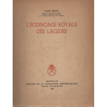 L'Economie royale des Lagides