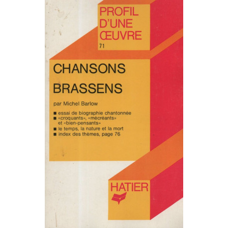 Chansons georges brassens / analyse thématique