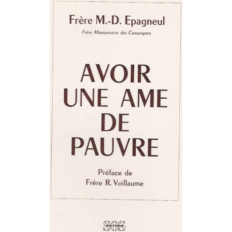 Avoir une âme de pauvre