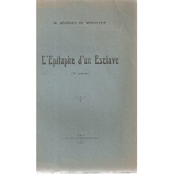 L'Epitaphe d'un esclave (IIe siecle)