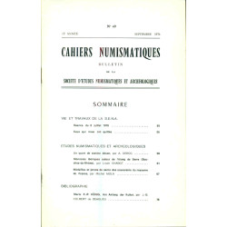 Cahiers numismatiques , Bulletin de la société d'études...