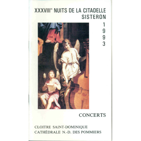 XXXVIIIe NUITS DE LA CITADELLE DE SISTERON .1993 Concerts. Cloître...