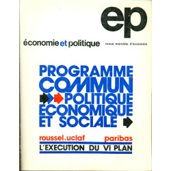Economie et politique. revue marxiste d'économie. Programme commun...
