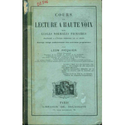 Cours de lecture à Haute Voix des Ecoles Normales...