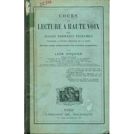 Cours de lecture à Haute Voix des Ecoles Normales...