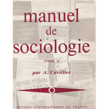 Manuel de Sociologie.Tome 2