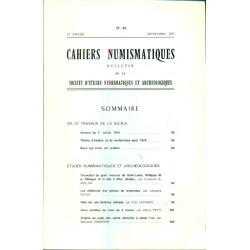Cahiers numismatiques et archéologiques.Bulletin de la société...