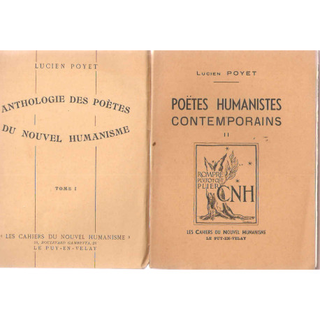 Poètes Humanistes Contemporains.Tomes 1 et 2