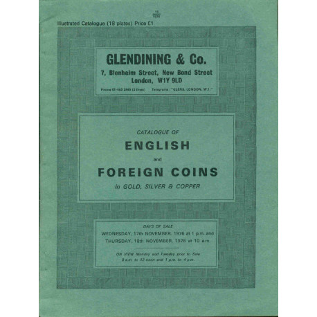 Catalogue of English and foreign coins in gold silver et copper