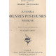 Juvenilia.Oeuvres posthumes.Reliquiae.I