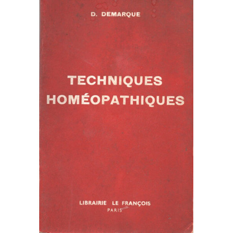 Techniques Homéopathiques