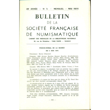 Bulletin de la société française de numismatique No 5