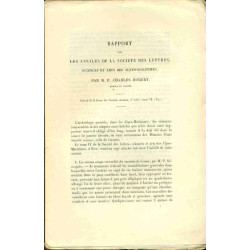 Rapport sur les Annales de la société de Lettres sciences et arts...