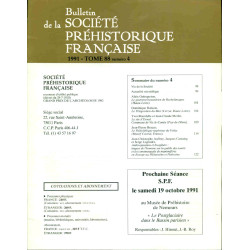 Bulletin de la Société Préhistorique Française . Tome 88 - numéro...