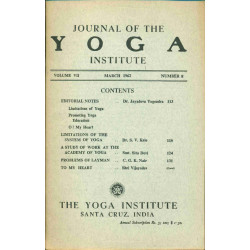 Journal of the Yoga institute.Volume VII. Number 8