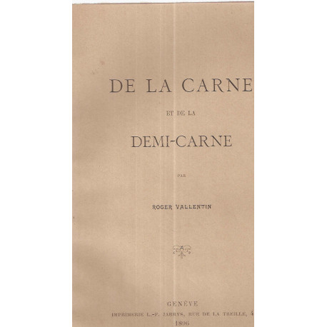 De la carne et de la demi-carne