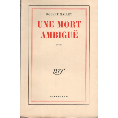 Une mort Ambiguë