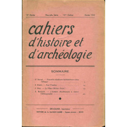 Cahiers d'Histoire et d'Archéologie.13eme cahier.année 1949