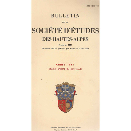 Bulletin de la Société bd'etudes des Hautes-alpes.année 1982