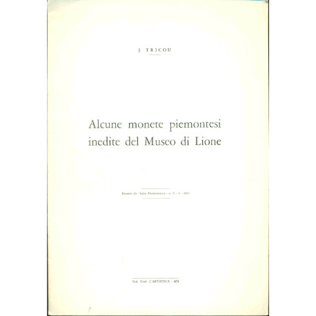 Alcune monete piemontesi inedite del Museo di Lione