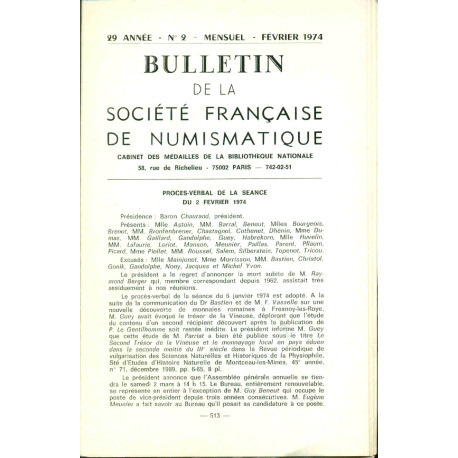 Bulletin de la société française de Numismatique No 2