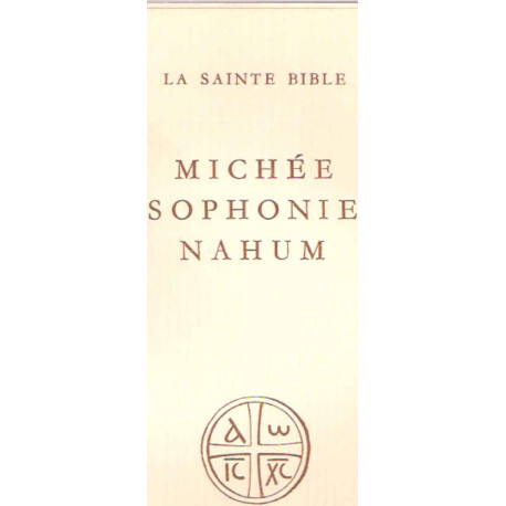 Michée Sophonie Nahum