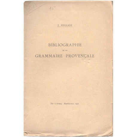 Bibliographie de la Grammaire Provençale