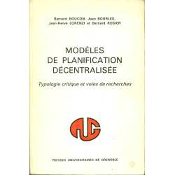 Modèles de planification décentralisée.Typologies critique et...