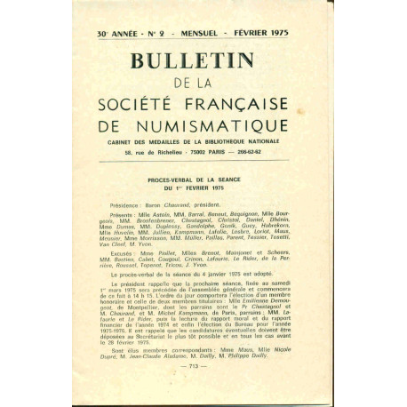 Bulletin de la société française de Numismatique.No 2