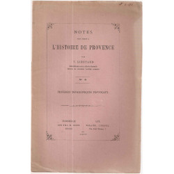 Notes pour servir à l'Histoire de Provence.No 9.Proverbes...
