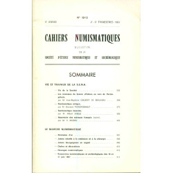 Cahiers Numismatiques. Bulletin de la société d'études...