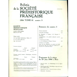 Bulletin de la Société Préhistorique Française. Tome 81 . No 5