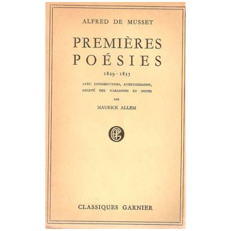 Premières poésies