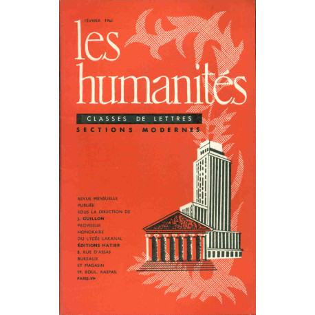 Les Humanités. Classes de Lettres.Sections modernes.No 5. Plan:la...