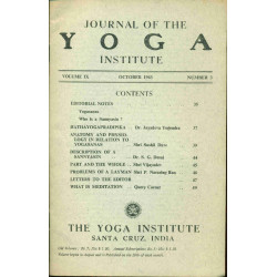 Journal of the Yoga Institute . Volume IX . No 6