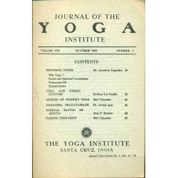 Journal of the Yoga Institute. Volume VIII. No 3