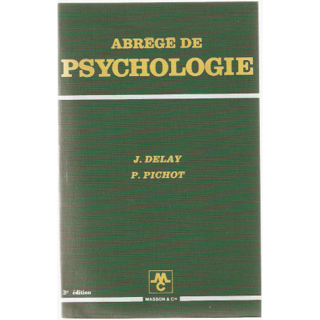 Abrégé de Psychologie.3e edition