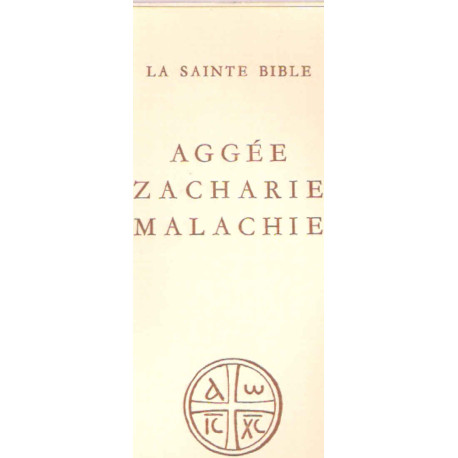 Aggée Zacharie Malachie