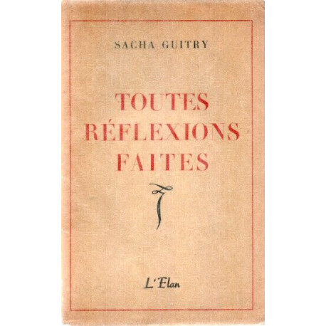 Toutes reflexions faites