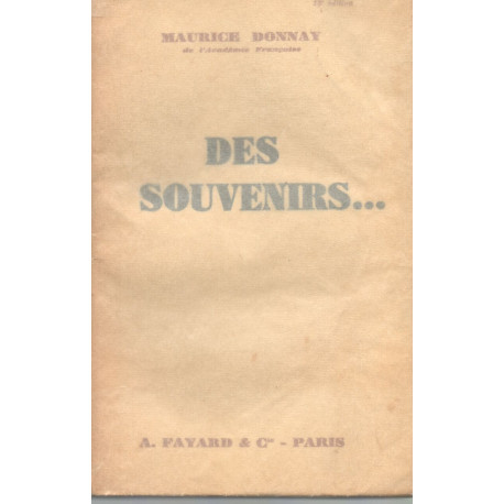 DES SOUVENIRS