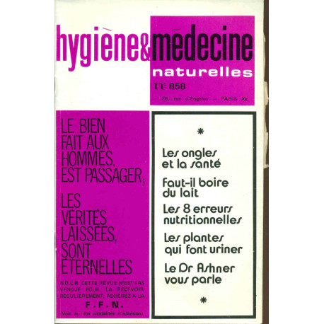 Hygiène et médecine naturelles . No 858