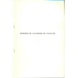 Mémoires de l'académie de Vaucluse.Le trésor du quartier de la...