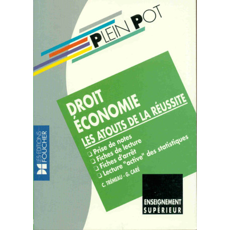 Droit Economie.Les atouts de la Réussite.Prise de notes.Fiches de...
