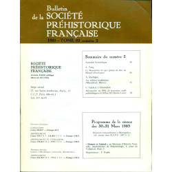 Bulletin de la Société préhistorique française . Tome 82 . Numéro...