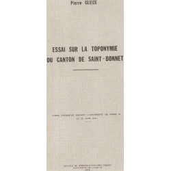 Essai sur la toponymie du canton de saint-Bonnet