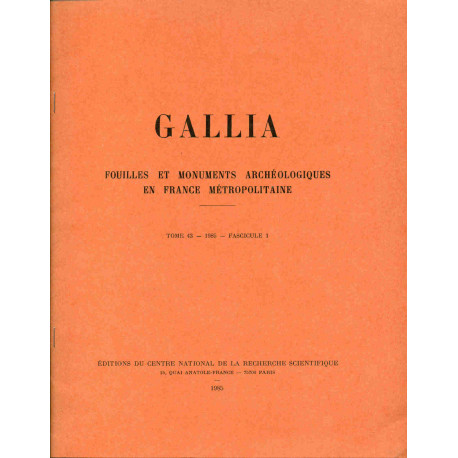 Gallia.Fouilles et monuments archéologiques en France...