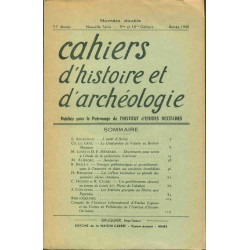 Cahiers d'Histoire et d'Archéologie.Numéro double. Tome III. 9eme...