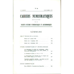 Cahiers Numismatiques .Bulletin de la société d'études...