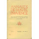 Annales de Haute-Provence. Bulletin de la société scientifique et...