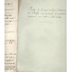 Notes de la Main de LOUIS ANTOINE DE RUFFI suer la valeur de...